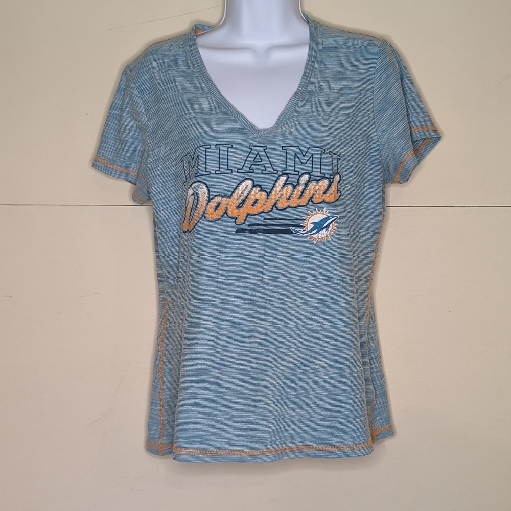 NFL Miami Dolphin Tee Shirt V Neck